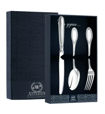 Серебряный столовый набор на 1 персону «Император»