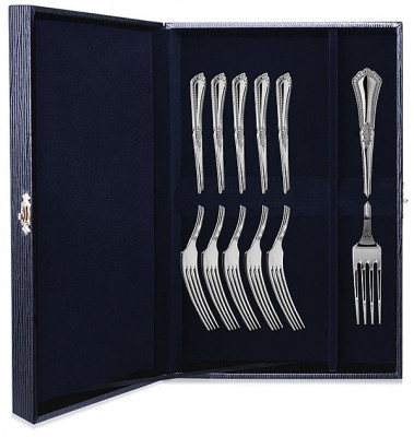 Серебряный десертный набор «Фаворит» на 6 персон (6 предметов)