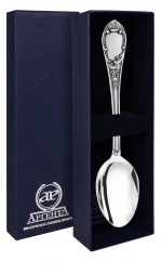 Серебряная чайная ложка «Престиж» с чернением