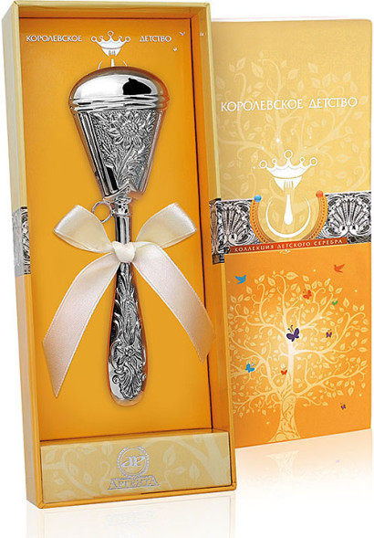 1GI0441F/8 Серебряная погремушка «Ромашка»