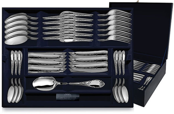 268НБ01801 Серебряный столовый набор «Престиж» 48 предметов
