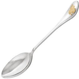 Серебряная столовая ложка «Отечество» с золочением