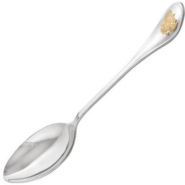 930565-1 Серебряная столовая ложка «Отечество» с золочением