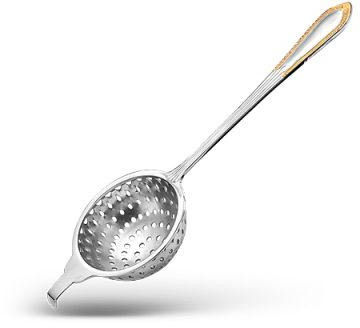 930594-1 Серебряное ситечко для чая «Ампир» с золочением