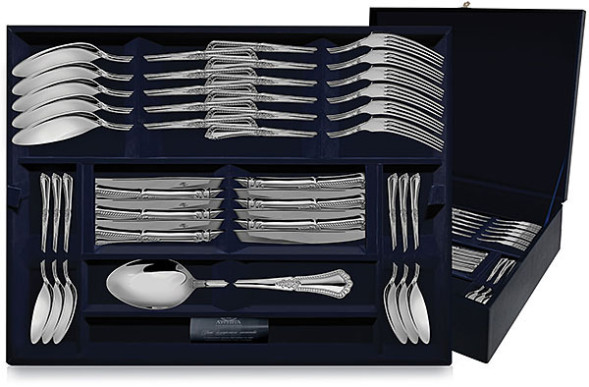 102НБ01801 Серебряный столовый набор «Фаворит» 48 предметов