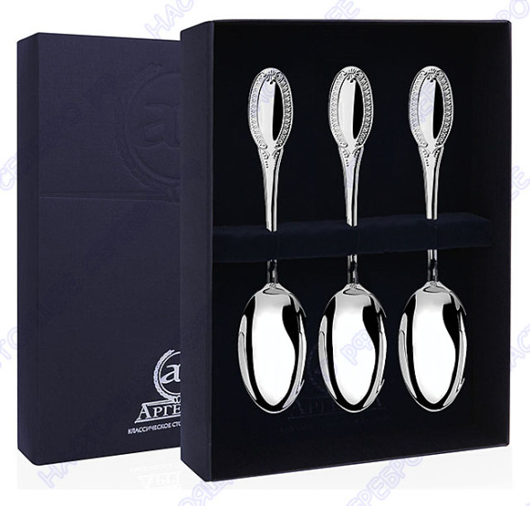 844НБ03801 Набор чайных ложек «Император» на 3 персоны