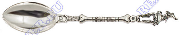 7012 Серебряная чайная ложка «Собачка»