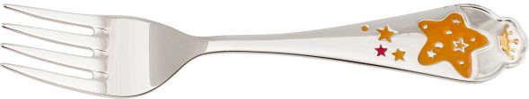 502ВЛ05808_к Серебряная детская вилка «Звезда» для девочки