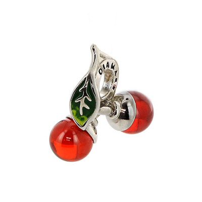 05-00792 Серебряный шарм-подвеска «Вишня»