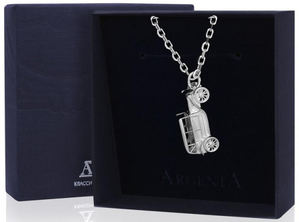 526БР15001 Серебряный брелок «Форд»