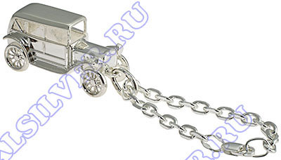 526БР15001 Серебряный брелок «Форд»