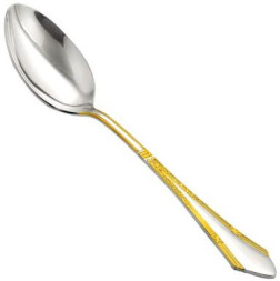 Серебряная столовая ложка «Элегант» с золочением