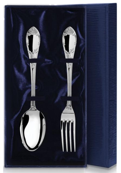 199НБ01801 Серебряный столовый набор "Престиж" на 1 персону (2 предмета)
