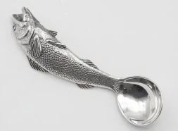Серебряная ложка для соли «Рыба»