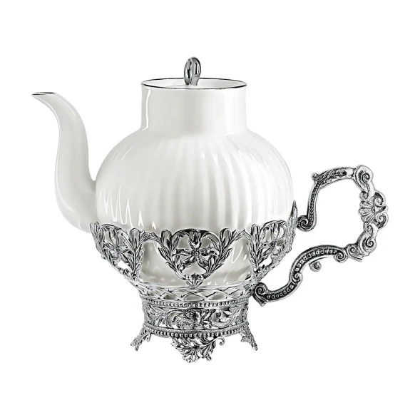 906ЧН03806 Серебряный чайник «Симфония» с чернением