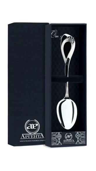 247ЛЖ03801 Серебряная чайная ложка «Мимоза»