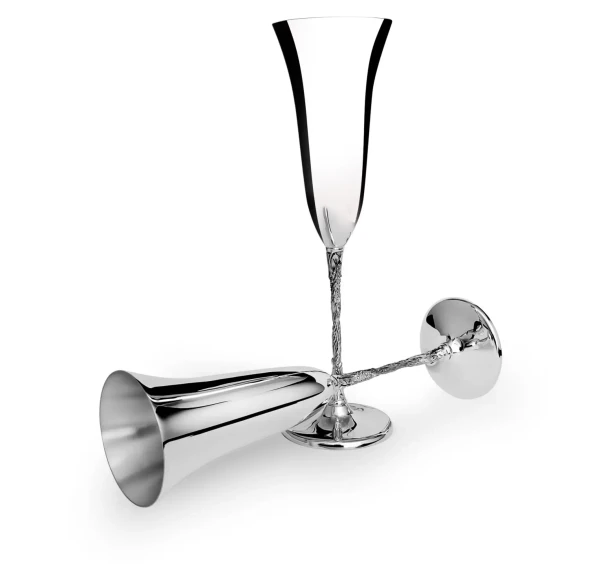 777НБ00806 Серебряный набор фужеров «Виноградная лоза»