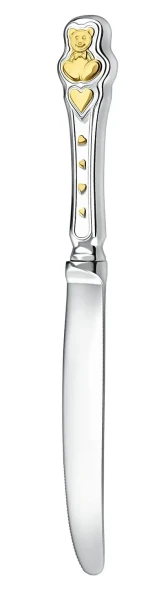 420НБ05802 Набор детских серебряных столовых приборов «Мишка» с ножом