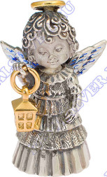 Серебряный колокольчик «Надежда» с золочением