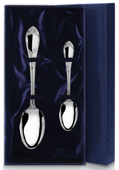 591НБ01801 Серебряный столовый набор "Престиж" на 1 персону (2 предмета)