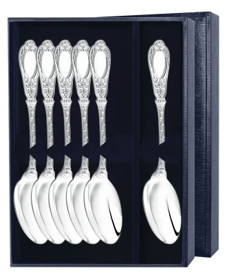 Серебряный десертный набор "Фамильный" на 6 персон (6 предметов)