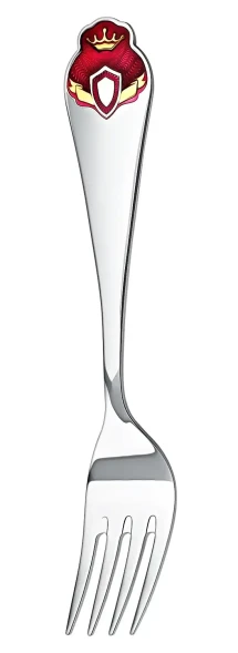 695ВЛ05808 Серебряная детская вилка «Принцесса» с эмалью