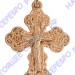 10689 Серебряная подвеска-крест с золочением