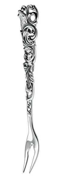 958НБ03806 Серебряный набор для чая « Охотничий» с чернением