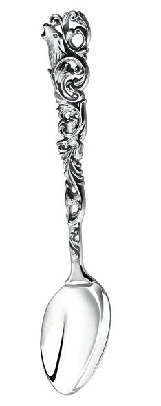 958НБ03806 Серебряный набор для чая « Охотничий» с чернением