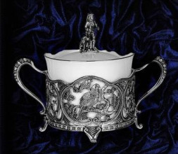 Сахарница «Глухариный край» с чернением