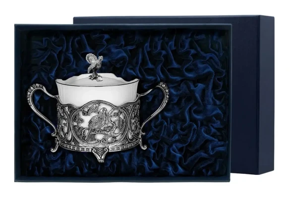 790СХ16006 Сахарница «Глухариный край» с чернением