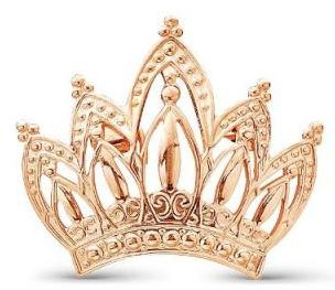 Серебряная брошь с золочением