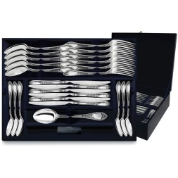 Серебряный столовый набор «Престиж» с чернением на 12 персон (48 предметов)