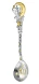 707ЛЖ00802 Серебряная чайная ложка «Знак Зодиака Дева» с золочением