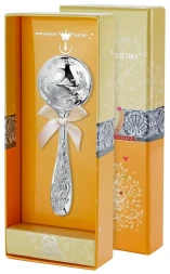 Серебряная погремушка «Лебедь»