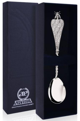 074ЛЖ03801 Серебряная чайная ложка «Пчелка»