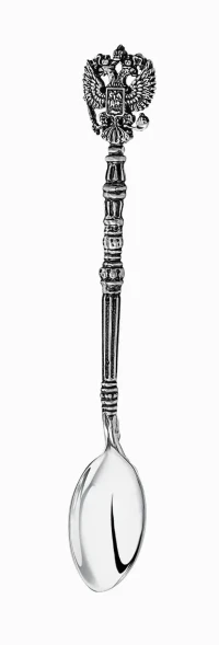 853НБ03806 Серебряный чайный набор «Герб» с чернением