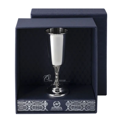 Серебряная рюмка «Виноград» с чернением