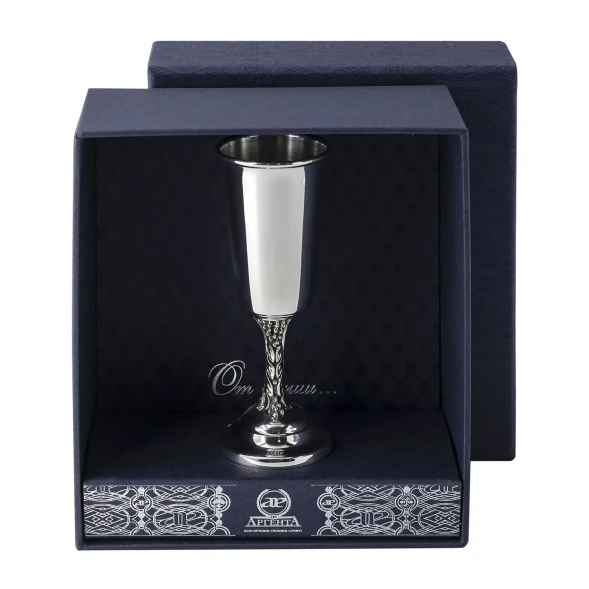 741РМ00806 Серебряная рюмка «Виноград» с чернением
