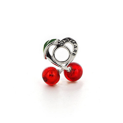 05-0253 Серебряный шарм-подвеска «Вишня»