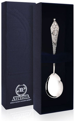 075ЛЖ03101 Серебряная чайная ложка «Жемчужина»