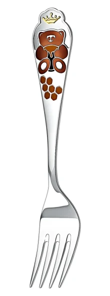 559НБ05808 Набор детских серебряных столовых приборов «Мишка» с ножом