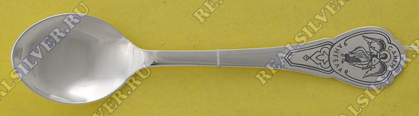 40010271К05 Серебряная детская ложка «С днем ангела» с чернением