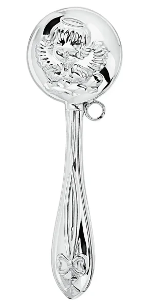 1010ПГ05801 Серебряная погремушка «Ангел»