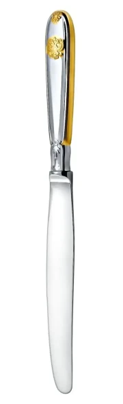 1209НЖ01002 Серебряный столовый нож «Единство» с золочением