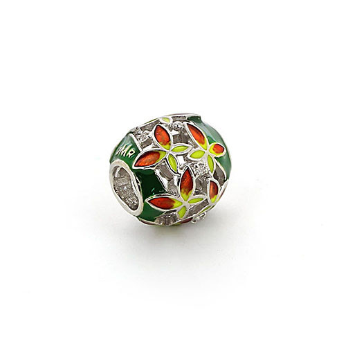 05-0236 Серебряный шарм-подвеска «Лесные мотыльки»