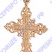 11863 Серебряная подвеска-крест с золочением
