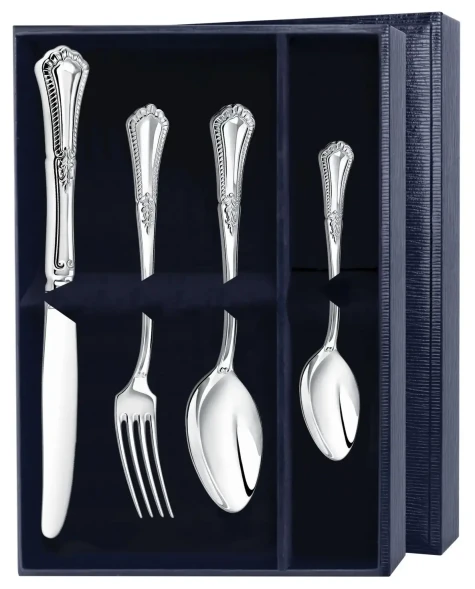 105НБ02801 Серебряный десертный набор на 1 персону «Фаворит»