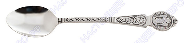 761ЛЖ00806 Серебряная детская ложка «Ангел Хранитель» с чернением