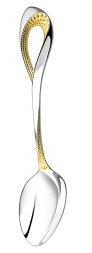 Серебряная чайная ложка с позолотой «Мимоза»